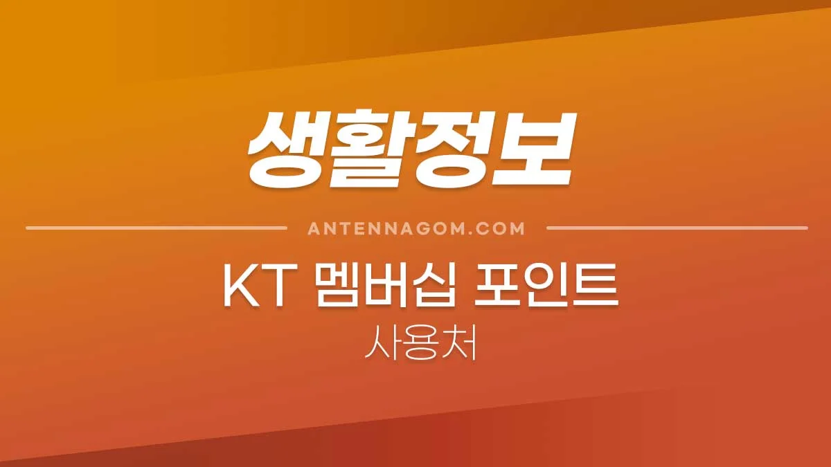 KT 멤버십 포인트 사용처 / 할인 / 등급기준 VIP, VVIP, 더블할인 (2022) 2