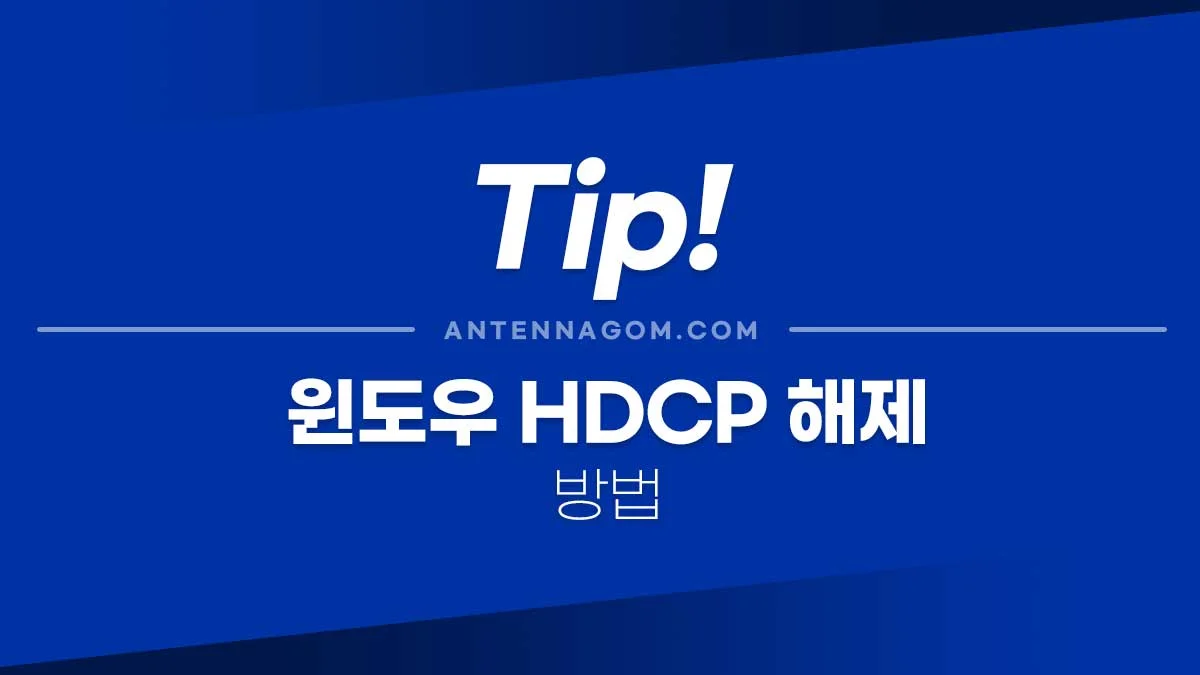윈도우11 HDCP해제 방법 (노트북 HDCP 해제) 2