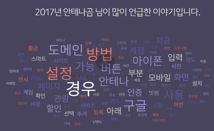 2017년 티스토리 결산 <삶을 유익하게 만드는 안테나곰> 6