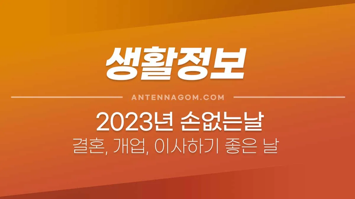 2023년손없는날