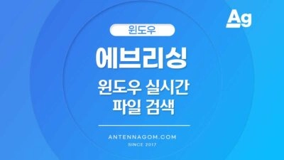 에브리싱 윈도우 실시간 파일 검색