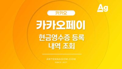 카카오페이 현금 영수증 등록 내역 조회