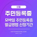 모바일 주민등록증 발급방법