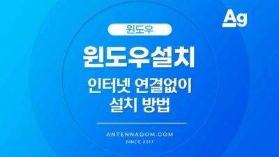 윈도우 인터넷 연결 없이
