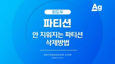파티션 삭제