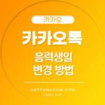 카카오톡 음력 생일 변경 방법