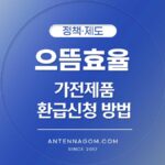 으뜬 효율 가전제품 환급 신청