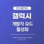 갤럭시 개발자 모드
