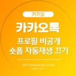카카오톡 프로필 비공개