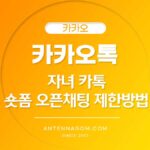 카카오톡 자녀 카톡 숏폼 / 오픈채팅 안전하게 제한하는 방법