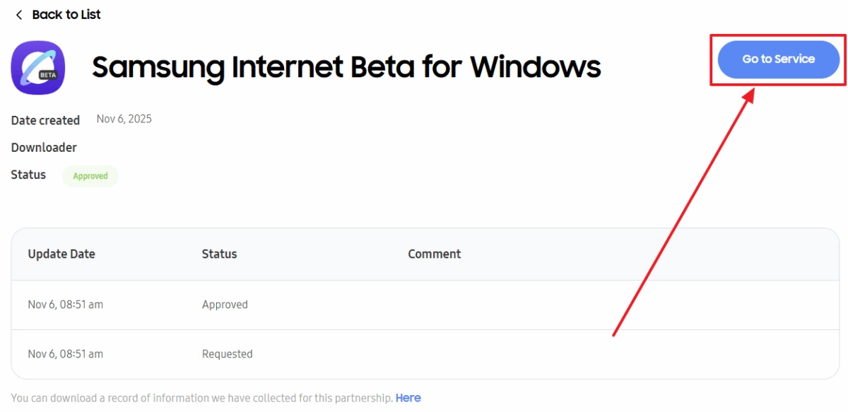삼성 인터넷 베타 프로그램으로 가기 