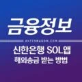 신한은행 SOL앱으로 해외 송금 받는 방법 1
