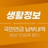 국민연금 납부내역 조회 (미납내역 / 납부액 / 예상수령액 확인 방법) 1