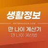 만 나이 계산기 / 만 나이 계산법 4