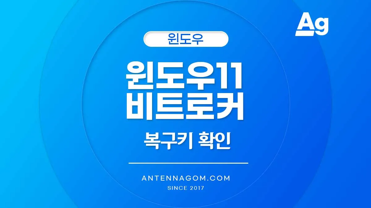 비트로커 복구키 찾기