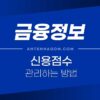 신용점수 관리하는 방법 / 올리는 방법 2