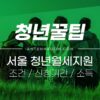 서울시 청년월세지원 신청 자격(지원대상), 신청 방법, 기간, 소득 5