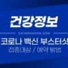 코로나 백신 부스터샷(추가 접종) 접종 대상 / 예약기간 / 접종기간 / 예약방법 (화이자, 모더나) 2