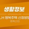 LH 행복주택 신청 방법 (신혼부부, 대학생, 청년, 고령자, 중복신청) 1